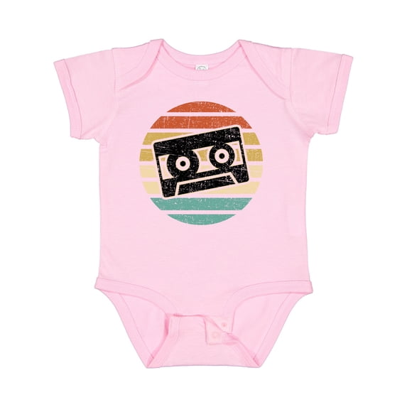 Inktastic Vintage Cassette Tape Silhouette Boys or Girls Baby Bodysuit