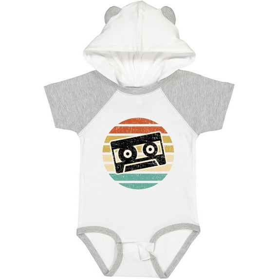 Inktastic Vintage Cassette Tape Silhouette Boys or Girls Baby Bodysuit