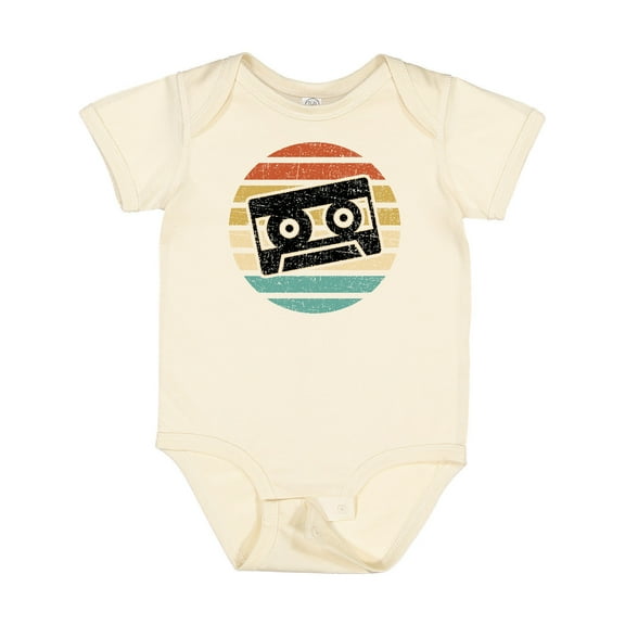 Inktastic Vintage Cassette Tape Silhouette Boys or Girls Baby Bodysuit
