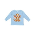 thumbnail image 1 of Inktastic Vintage Knitted Plush Dragon Boys or Girls Long Sleeve Toddler T-Shirt, 1 of 5