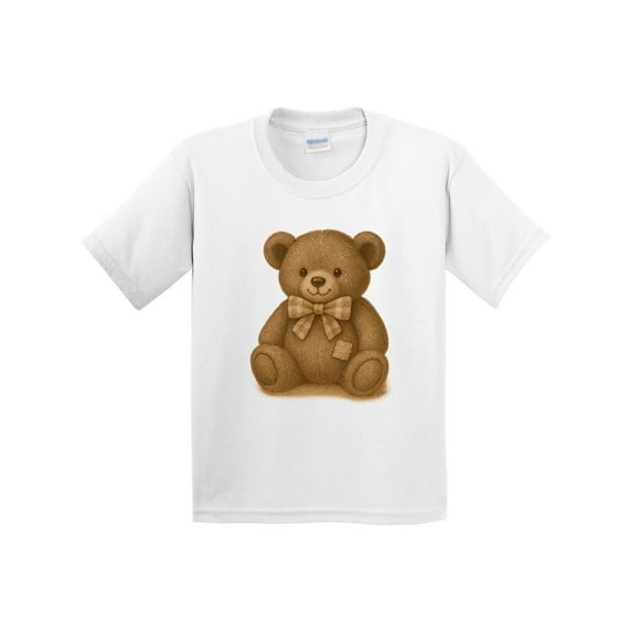 Inktastic Vintage Teddy Bear with Patch Youth T-Shirt