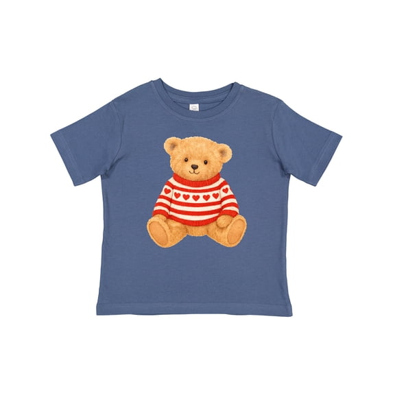 Inktastic Vintage Teddy Bear in Heart Sweater Boys or Girls Baby T-Shirt