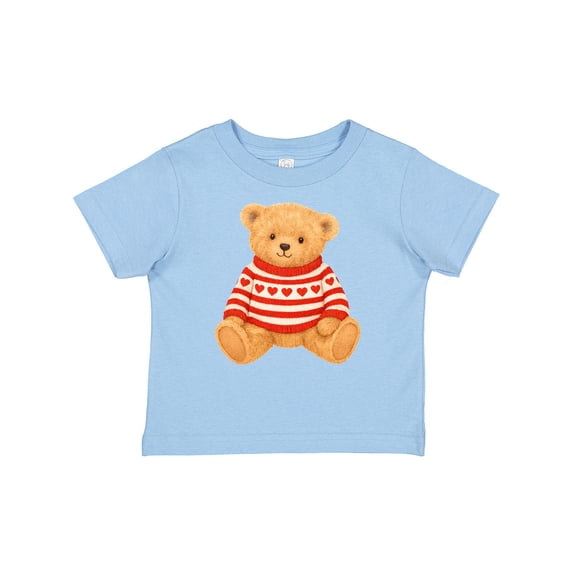 Inktastic Vintage Teddy Bear in Heart Sweater Boys or Girls Baby T-Shirt