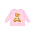thumbnail image 1 of Inktastic Vintage Teddy Bear in Sweater with Christmas Trees Boys or Girls Long Sleeve Toddler T-Shirt, 1 of 5