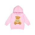 thumbnail image 1 of Inktastic Vintage Teddy Bear in Sweater with Christmas Trees Toddler Hoodie, 1 of 4