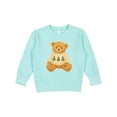 thumbnail image 1 of Inktastic Vintage Teddy Bear in Sweater with Christmas Trees Toddler Sweatshirt, 1 of 4