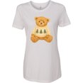 thumbnail image 1 of Inktastic Vintage Teddy Bear in Sweater with Christmas Trees Women's T-Shirt, 1 of 5