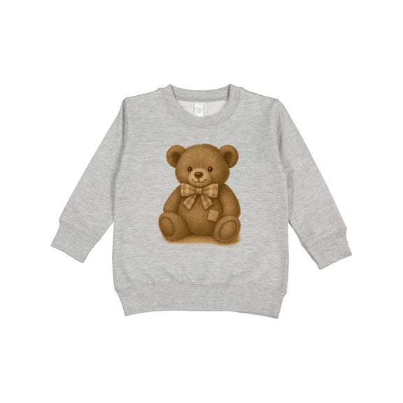 Inktastic Vintage Teddy Bear with Patch Toddler Sweatshirt