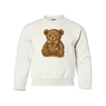 thumbnail image 1 of Inktastic Vintage Teddy Bear with Patch Youth Sweatshirt, 1 of 4