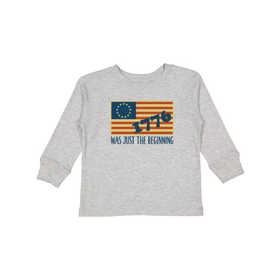 Inktastic Vintage US Flag Boys or Girls Long Sleeve Toddler T-Shirt