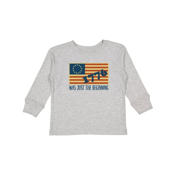 Inktastic Vintage US Flag Boys or Girls Long Sleeve Toddler T-Shirt