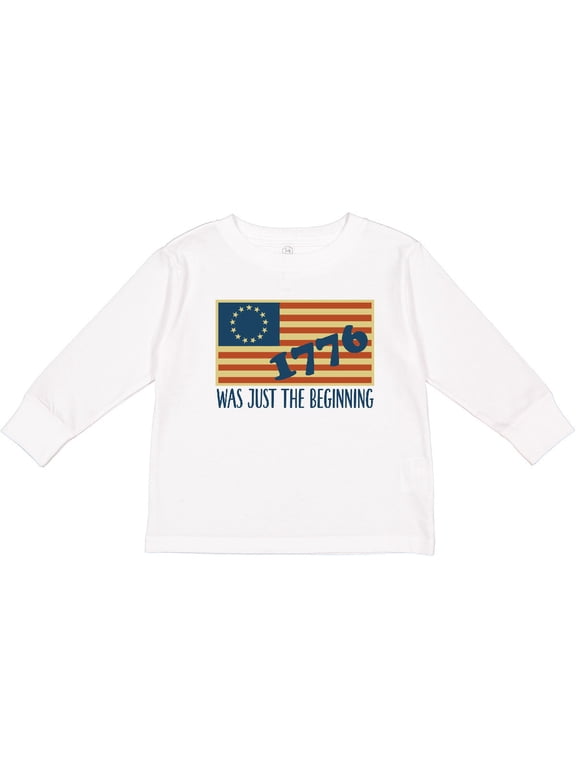 Vintage US Flag Boys or Girls Long Sleeve Toddler T-Shirt