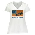thumbnail image 1 of Inktastic Vintage US Flag Women's Plus Size V-Neck T-Shirt, 1 of 5