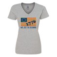 thumbnail image 1 of Inktastic Vintage US Flag Women's V-Neck T-Shirt, 1 of 5