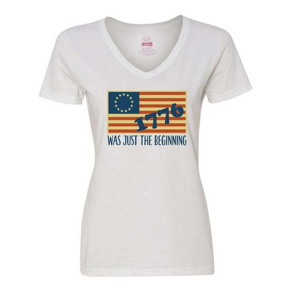 Inktastic Vintage US Flag Women's V-Neck T-Shirt