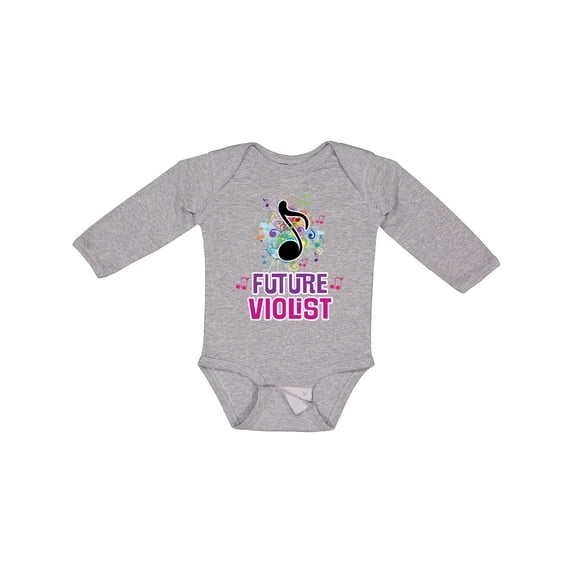 Inktastic Viola Future Violist Music Gift Girls Long Sleeve Baby Bodysuit