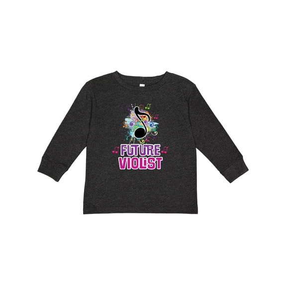 Inktastic Viola Future Violist Music Gift Girls Long Sleeve Toddler T-Shirt