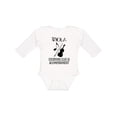 thumbnail image 1 of Inktastic Viola Music Gift Funny Violist Joke Boys or Girls Long Sleeve Baby Bodysuit, 1 of 5
