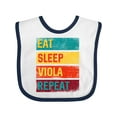 thumbnail image 1 of Inktastic Viola Player Funny Eat Sleep Viola Repeat Boys or Girls Baby Bib, 1 of 4