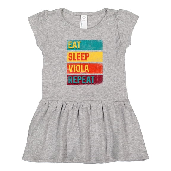 Inktastic Viola Player Funny Eat Sleep Viola Repeat Girls Toddler Dress