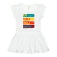 thumbnail image 1 of Inktastic Viola Player Funny Eat Sleep Viola Repeat Girls Toddler Dress, 1 of 5