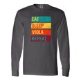 thumbnail image 1 of Inktastic Viola Player Funny Eat Sleep Viola Repeat Long Sleeve T-Shirt, 1 of 5