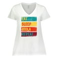thumbnail image 1 of Inktastic Viola Player Funny Eat Sleep Viola Repeat Women's Plus Size V-Neck T-Shirt, 1 of 5