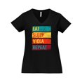 thumbnail image 1 of Inktastic Viola Player Funny Eat Sleep Viola Repeat Women's Plus Size V-Neck T-Shirt, 1 of 5