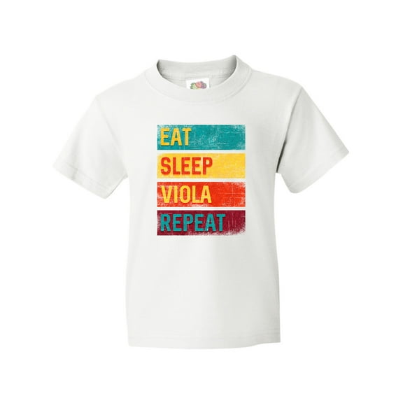 Inktastic Viola Player Funny Eat Sleep Viola Repeat Youth T-Shirt