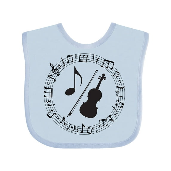 Inktastic Violin Gift for Student Violinist Boys or Girls Baby Bib