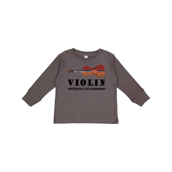 Inktastic Violin Humor Music Boys or Girls Long Sleeve Toddler T-Shirt