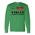 thumbnail image 1 of Inktastic Violin Humor Music Long Sleeve T-Shirt, 1 of 5