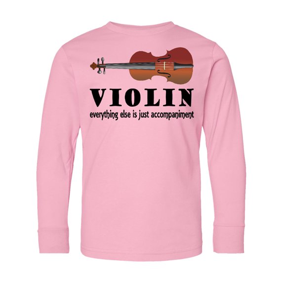 Inktastic Violin Humor Music Long Sleeve Youth T-Shirt