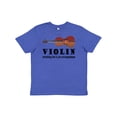 thumbnail image 1 of Inktastic Violin Humor Music Youth T-Shirt, 1 of 5