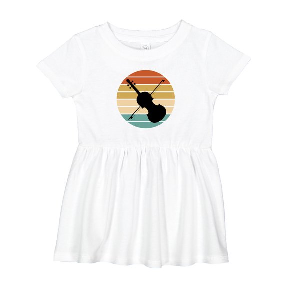 Inktastic Violin Music Retro Sunset Girls Baby Dress