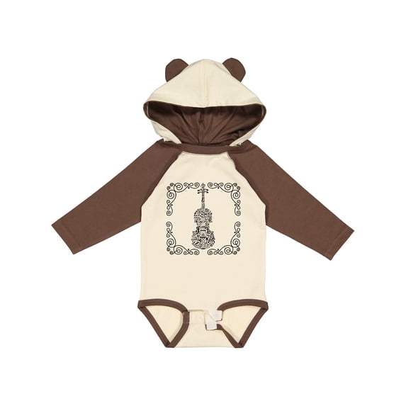 Inktastic Violin Music Instrument Musician Gift Girls Long Sleeve Baby Bodysuit