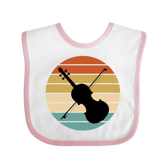 Inktastic Violin Music Retro Sunset Boys or Girls Baby Bib