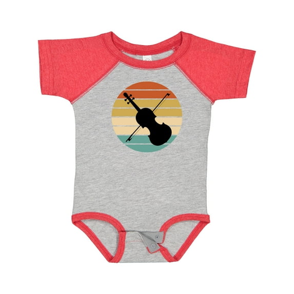 Inktastic Violin Music Retro Sunset Boys or Girls Baby Bodysuit
