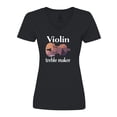 thumbnail image 1 of Inktastic Violin Treble Maker Funny Violinist Music Gift Women's V-Neck T-Shirt, 1 of 5
