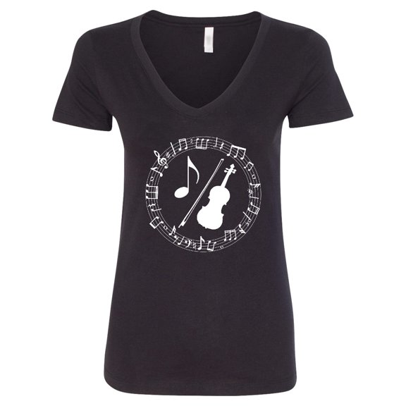 Inktastic Violin for Violinist Women's V-Neck T-Shirt