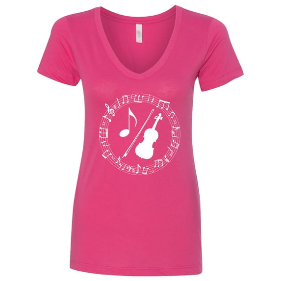 Inktastic Violin for Violinist Women's V-Neck T-Shirt