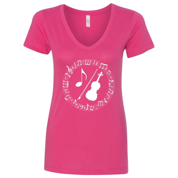 Inktastic Violin for Violinist Women's V-Neck T-Shirt
