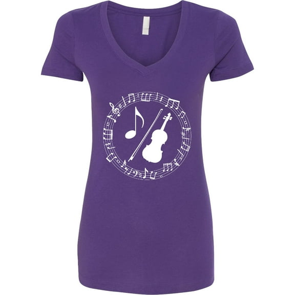 Inktastic Violin for Violinist Women's V-Neck T-Shirt