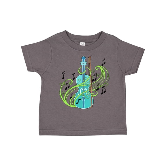 Inktastic Violin with Musical Notes and Swirls Boys or Girls Toddler T-Shirt