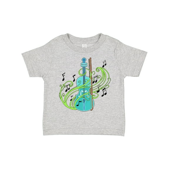 Inktastic Violin with Musical Notes and Swirls Boys or Girls Toddler T-Shirt