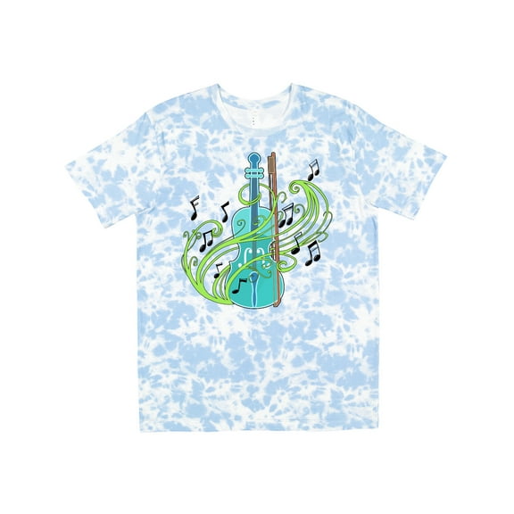 Inktastic Violin with Musical Notes and Swirls T-Shirt