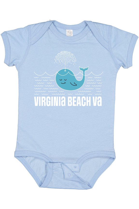 Virginia Beach Va Cute Vacation Boys or Girls Baby Bodysuit