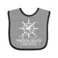 thumbnail image 1 of Inktastic Virginia Beach VA Nautical Boys or Girls Baby Bib, 1 of 4
