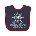 thumbnail image 1 of Inktastic Virginia Beach VA Nautical Boys or Girls Baby Bib, 1 of 4