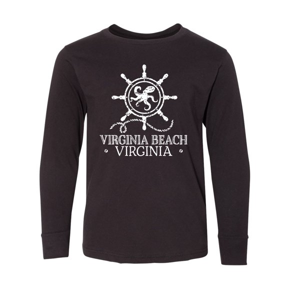 Inktastic Virginia Beach VA Nautical Long Sleeve Youth T-Shirt